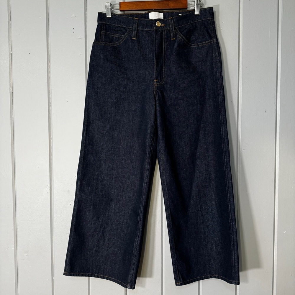 Frame Denim Women's Wide Leg Jeans - Dark Blue - Le Italien